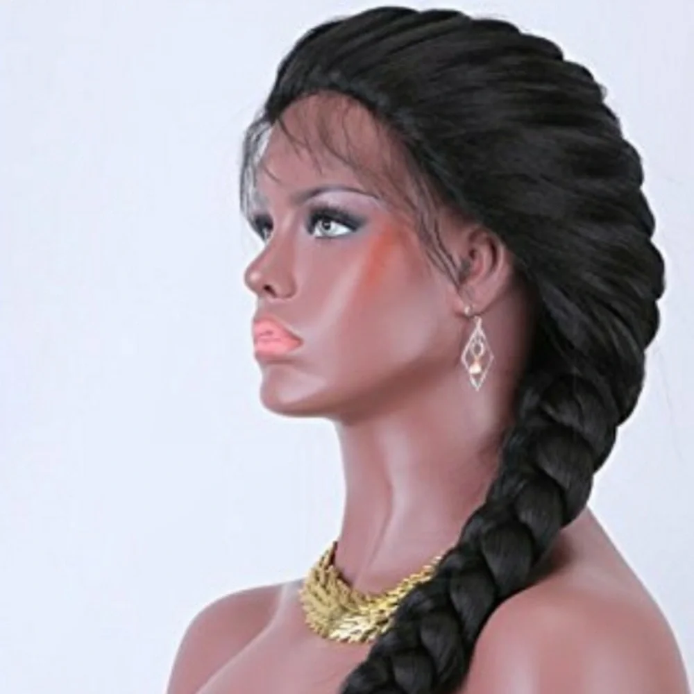 22” BOHO BLACK FRENCH  BRAIDED LaceFront Wig *NEW*